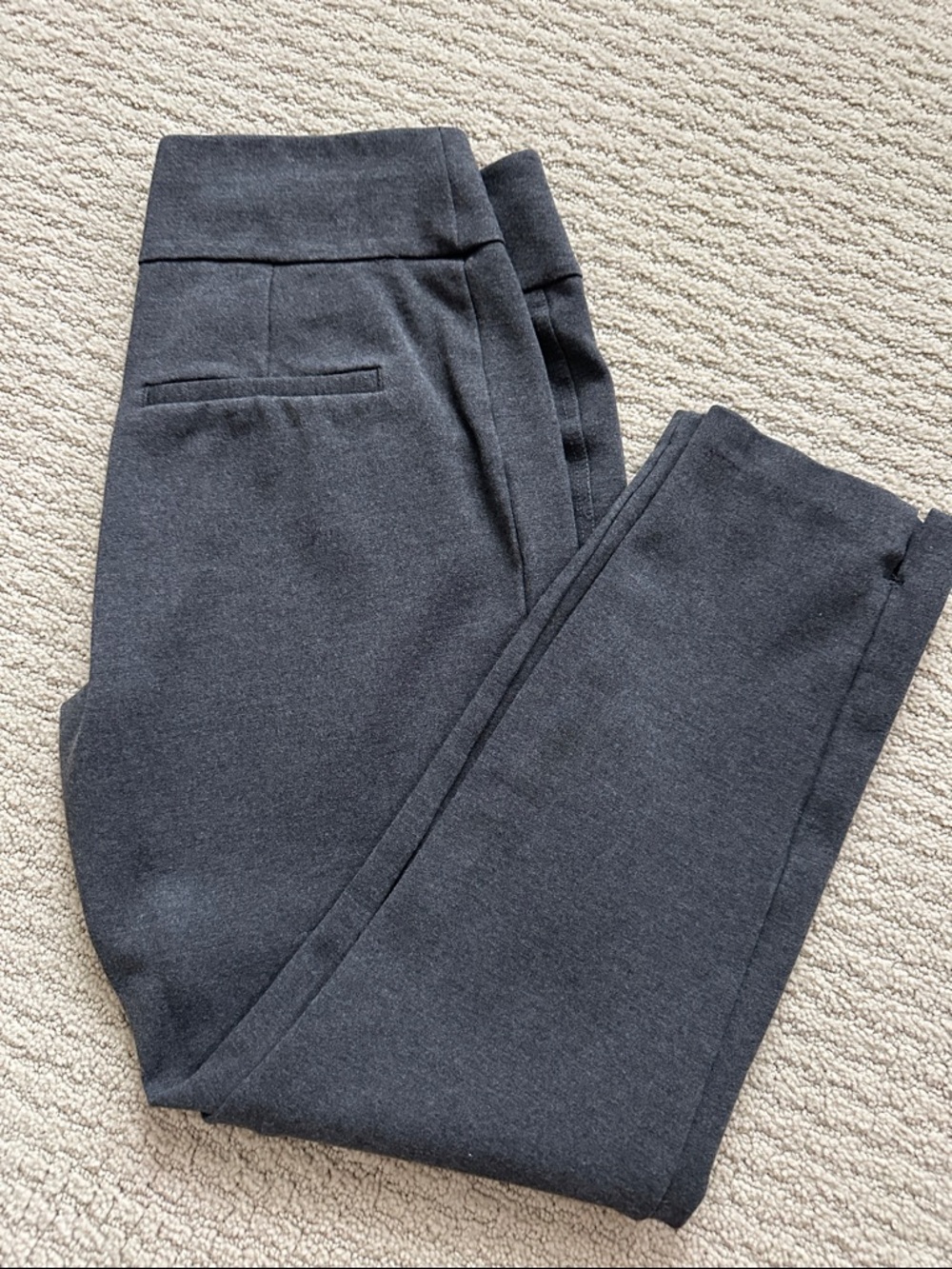 Express Charcoal Ponte Cropped Ankle Pants